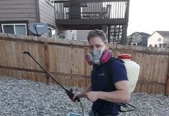 The Bomb lawn Care Service Is Spraying Fertilization And Weed Control In El Paso County, Colorado Springs, CO